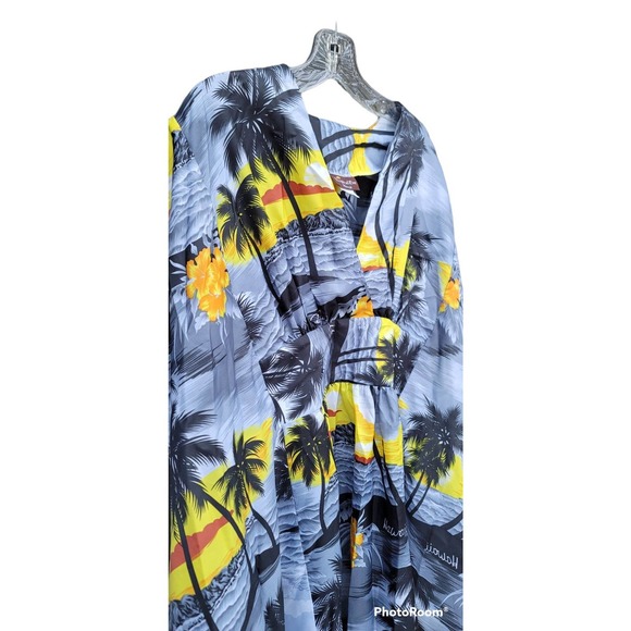 Vtg Tropical Eve Hawaii Caftan Muumuu Dress - Picture 3 of 5